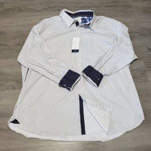 Con.Struct White Modern Fit Hybrid Shirt, 3XL